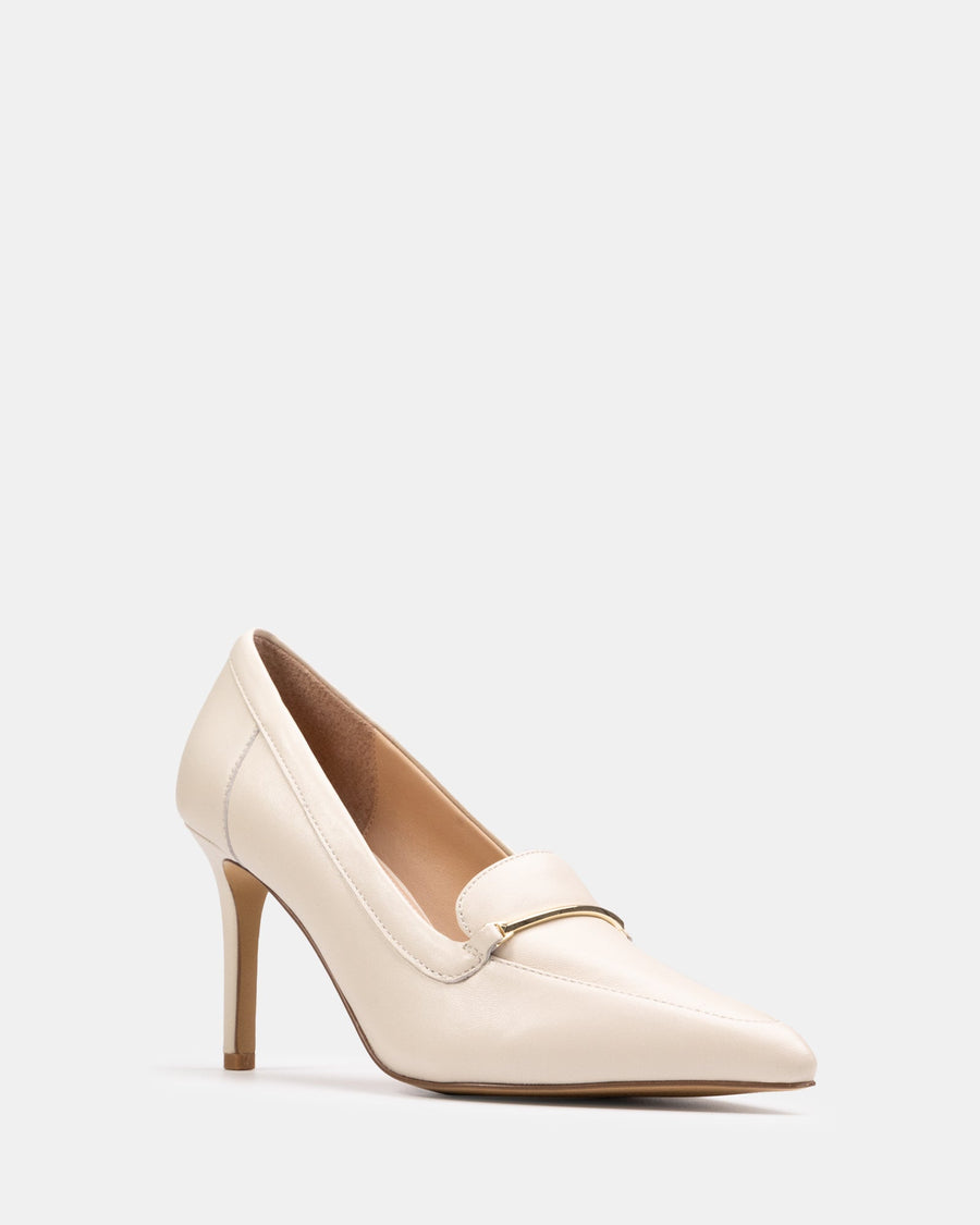 Rylan High Heels Vintage Ivory Leather