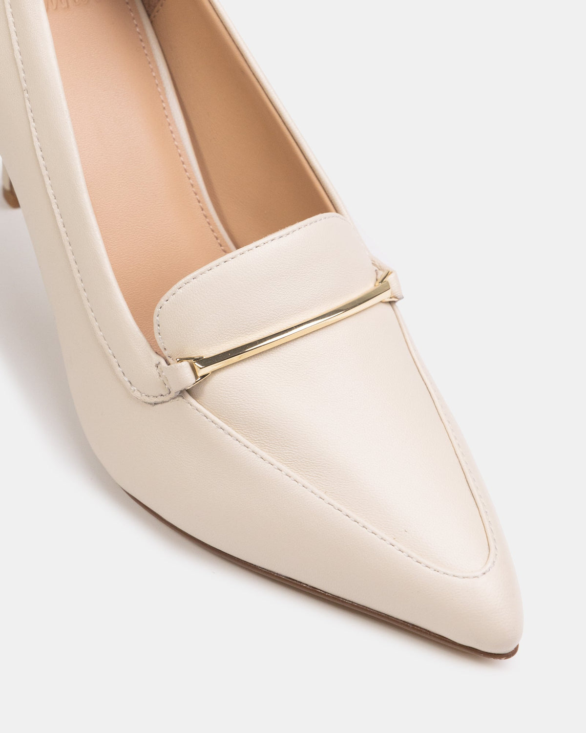 Rylan High Heels Vintage Ivory Leather