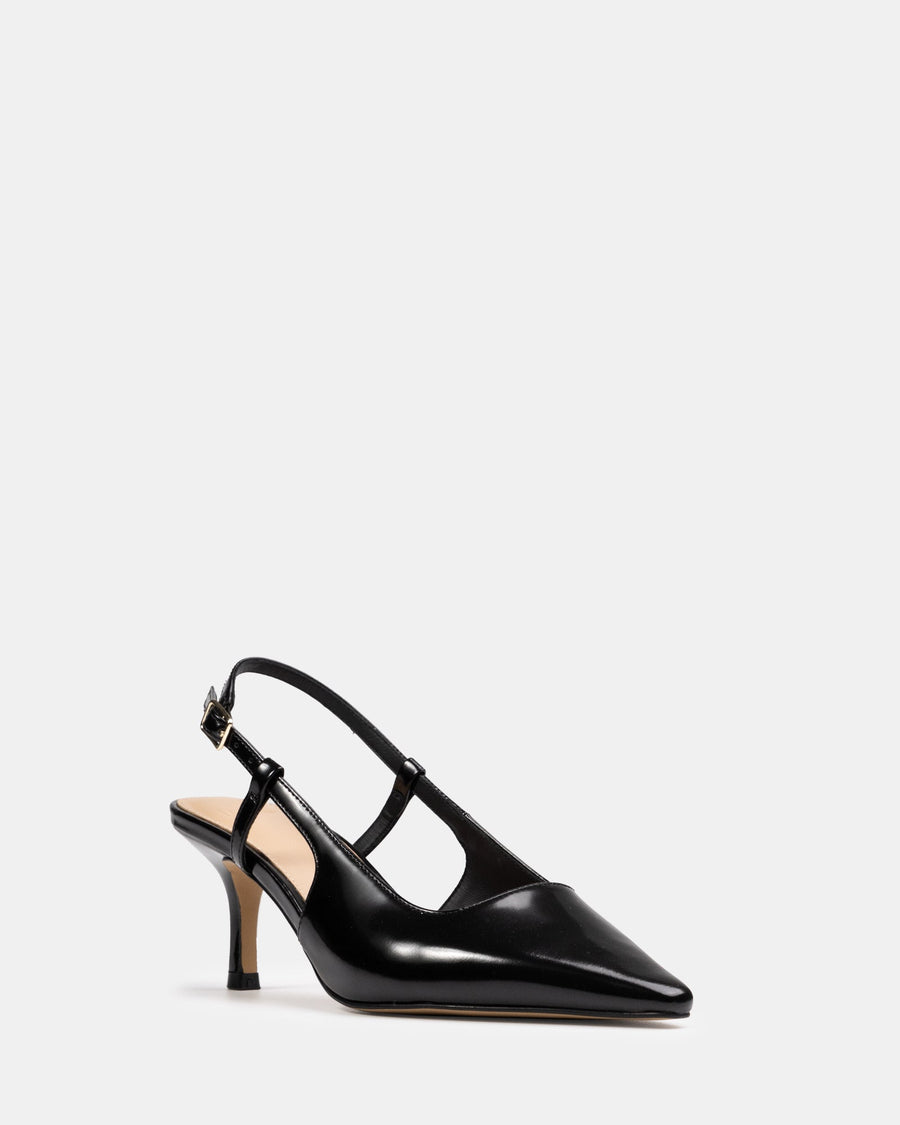 Marrie Mid Heels Black Leather