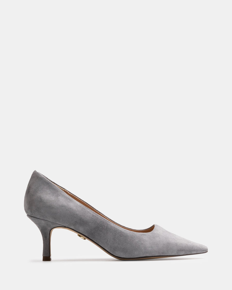 Maine Mid Heel Cement Grey Suede