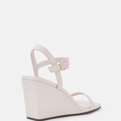 Prisca Mid Heel Vintage Ivory Leather