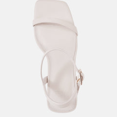 Prisca Mid Heel Vintage Ivory Leather