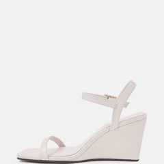 Prisca Mid Heel Vintage Ivory Leather