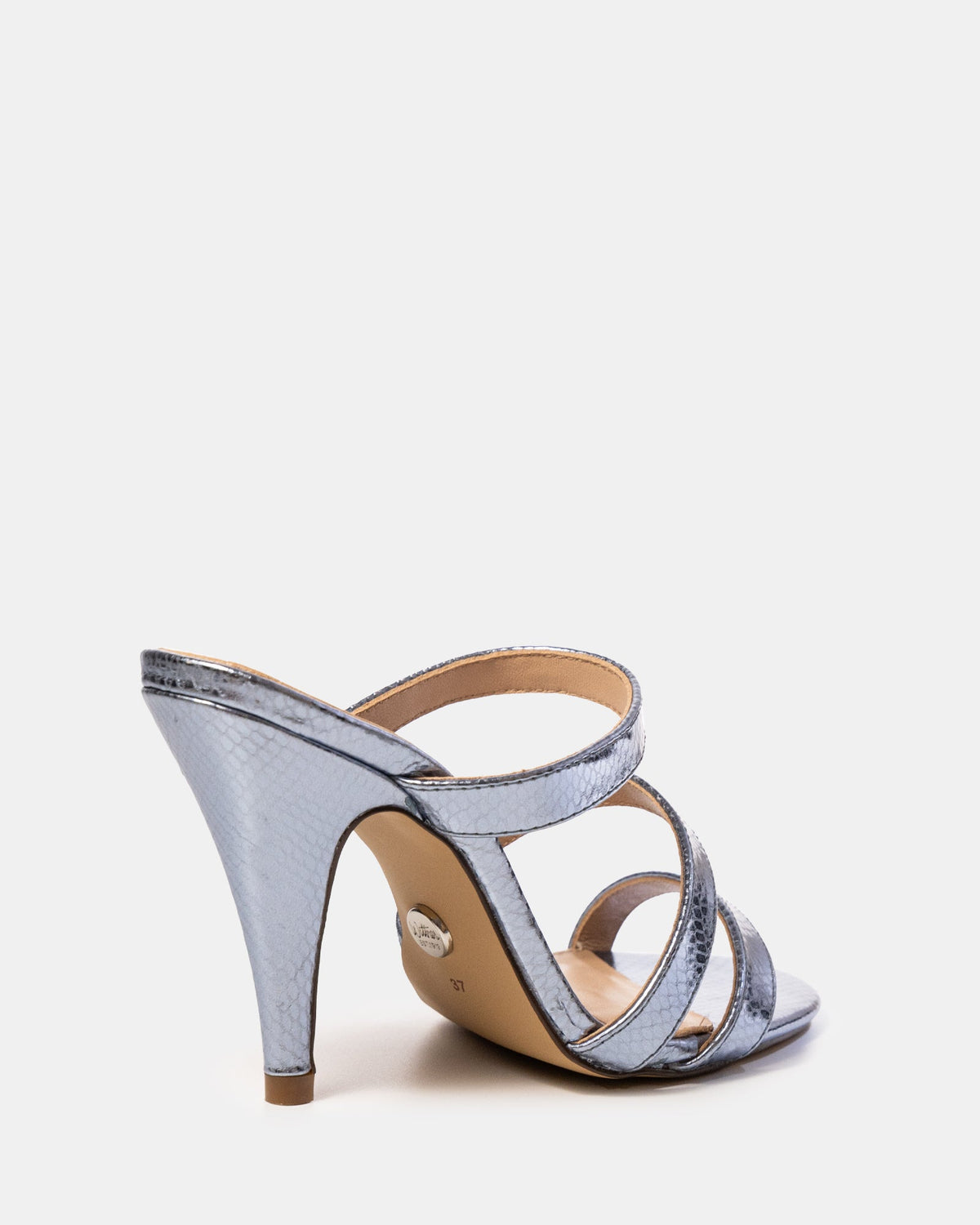 Terra Ice Blue Metallic Reptile Emboss Leather