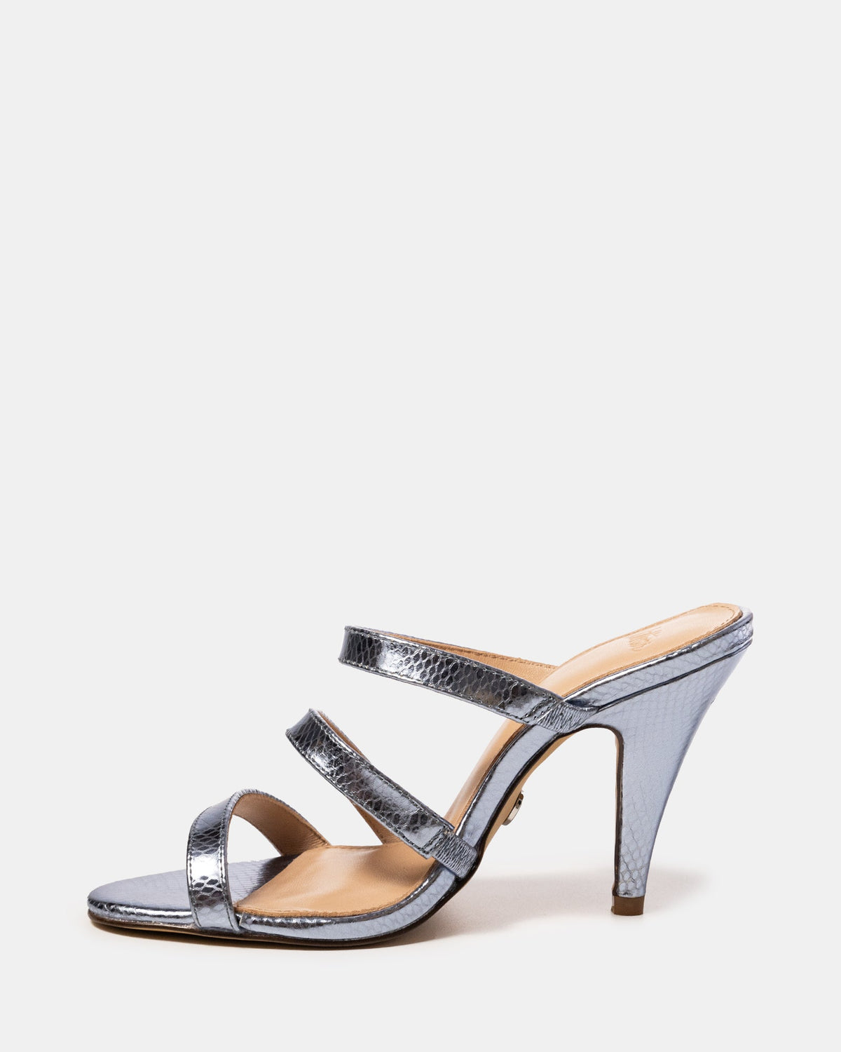 Terra Ice Blue Metallic Reptile Emboss Leather
