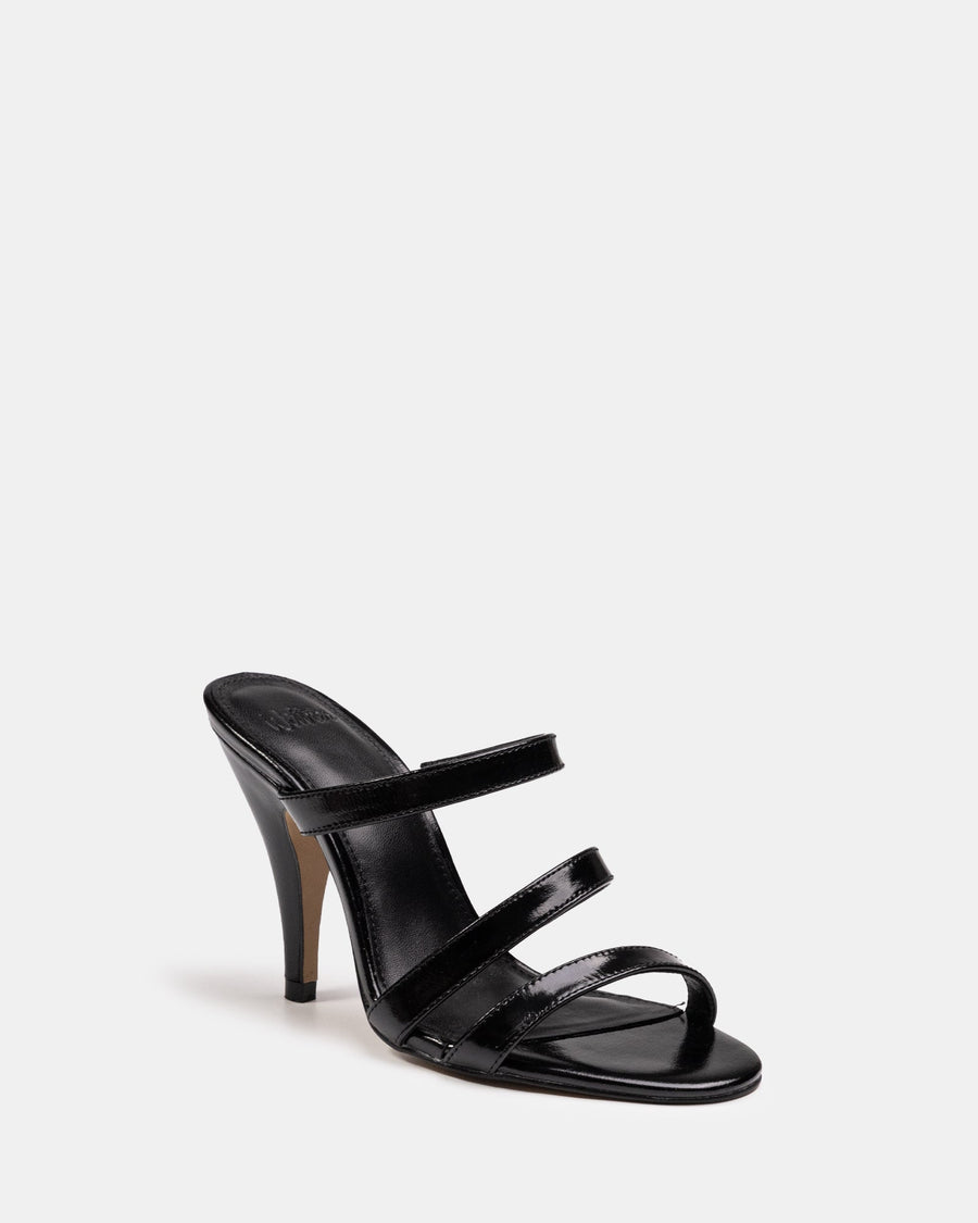 Terra Black Shiny Leather