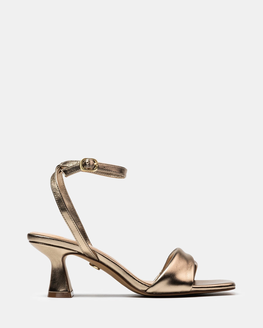 Martina Champagne Metallic Leather