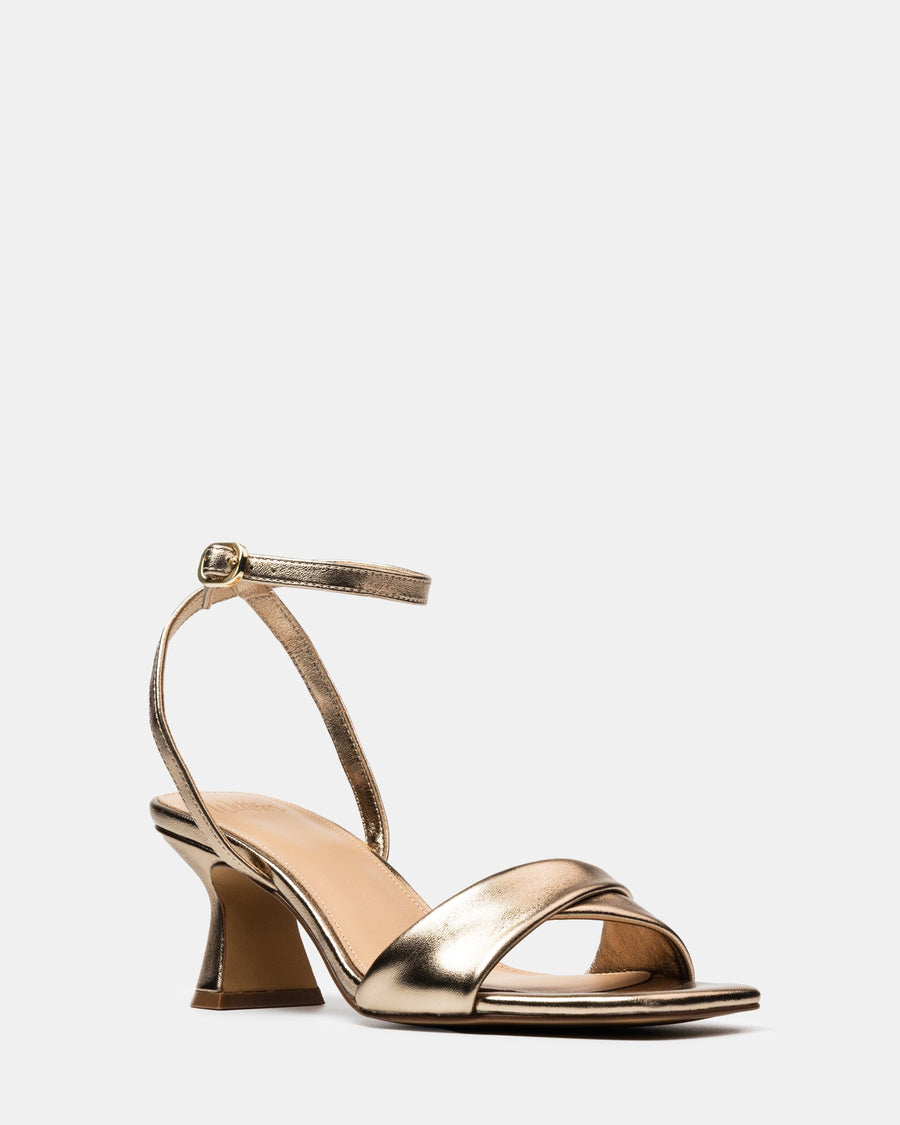 Martina Champagne Metallic Leather