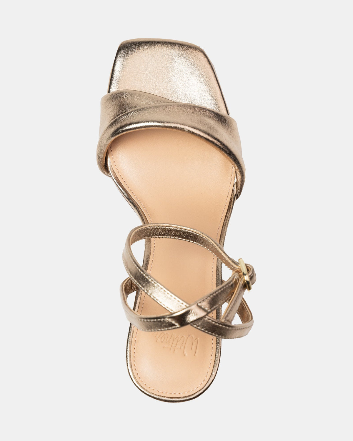 Martina Champagne Metallic Leather