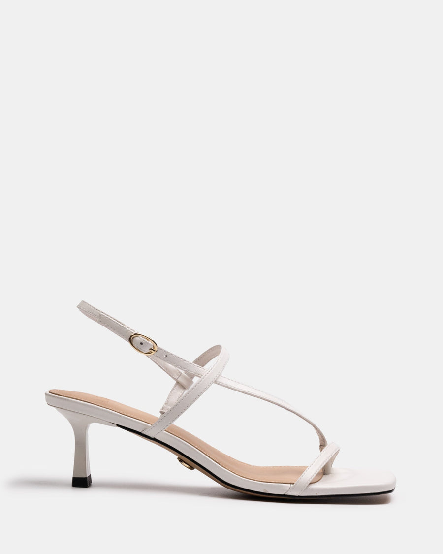 Koda Low Heel Off White Leather