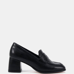 Kylie Low Heels Black Leather