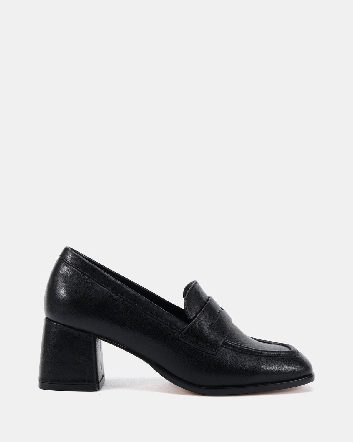 Kylie Low Heels Black Leather