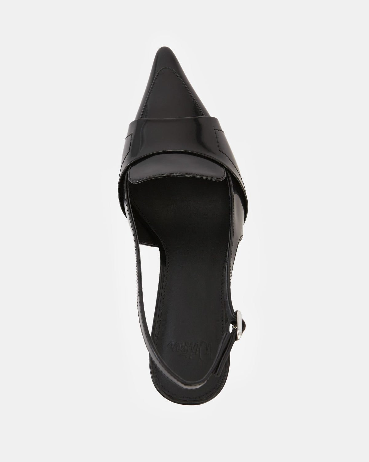 Luna Mid Heel Black Box Leather