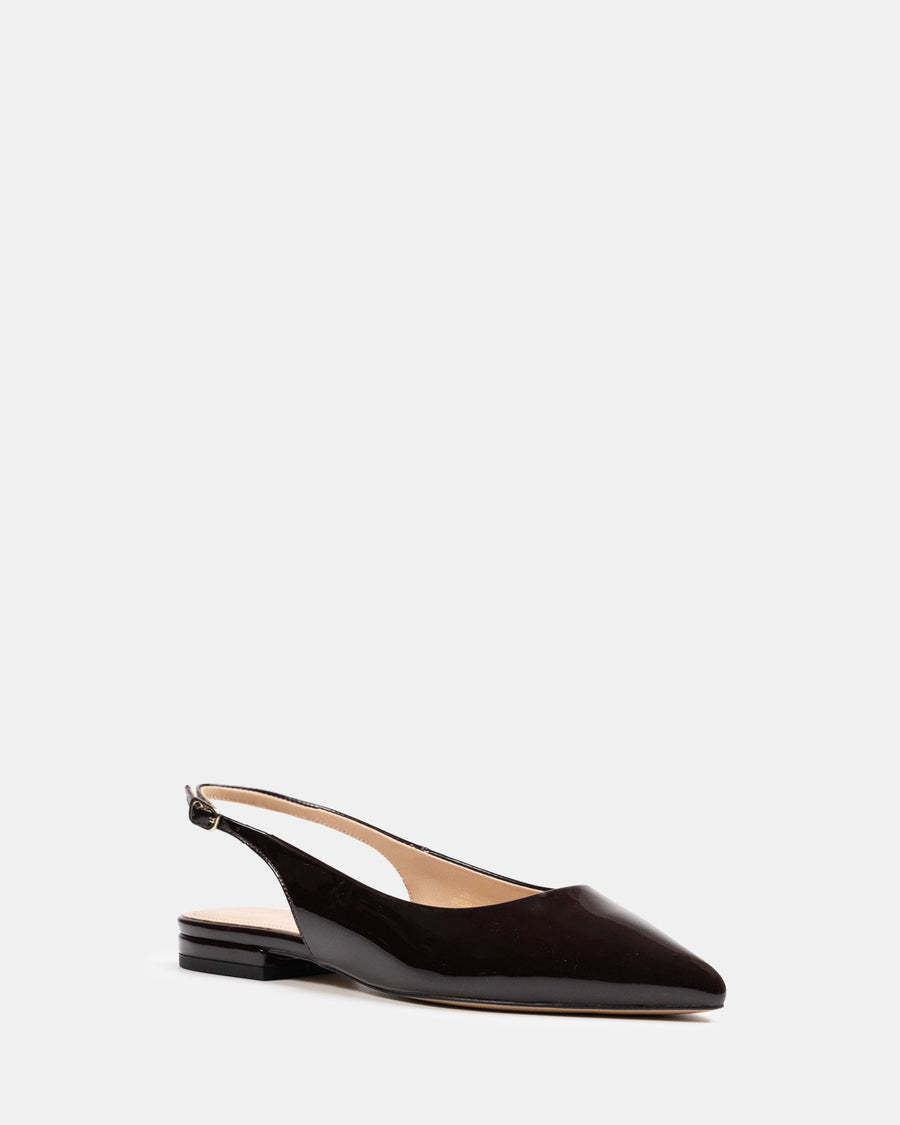 Meli Dress Flats Raisin Leather