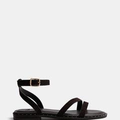 Crystina Chocolate Suede