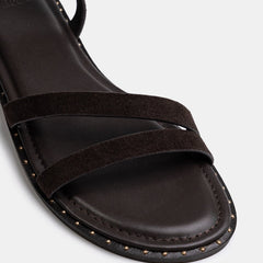 Crystina Chocolate Suede