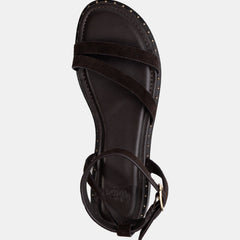 Crystina Chocolate Suede
