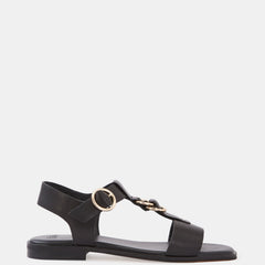 Dalia Black Pebbled Leather
