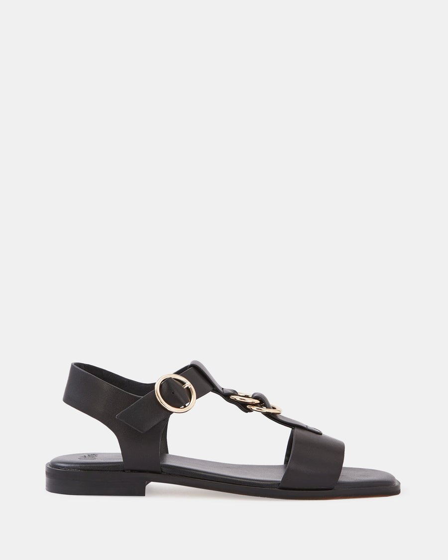 Dalia Black Pebbled Leather