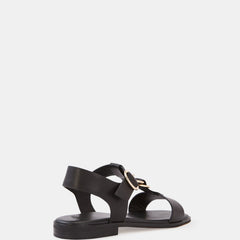 Dalia Black Pebbled Leather