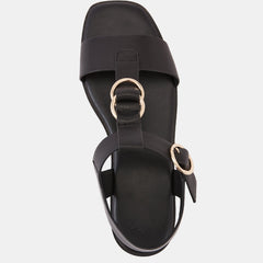 Dalia Black Pebbled Leather