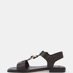 Dalia Black Pebbled Leather