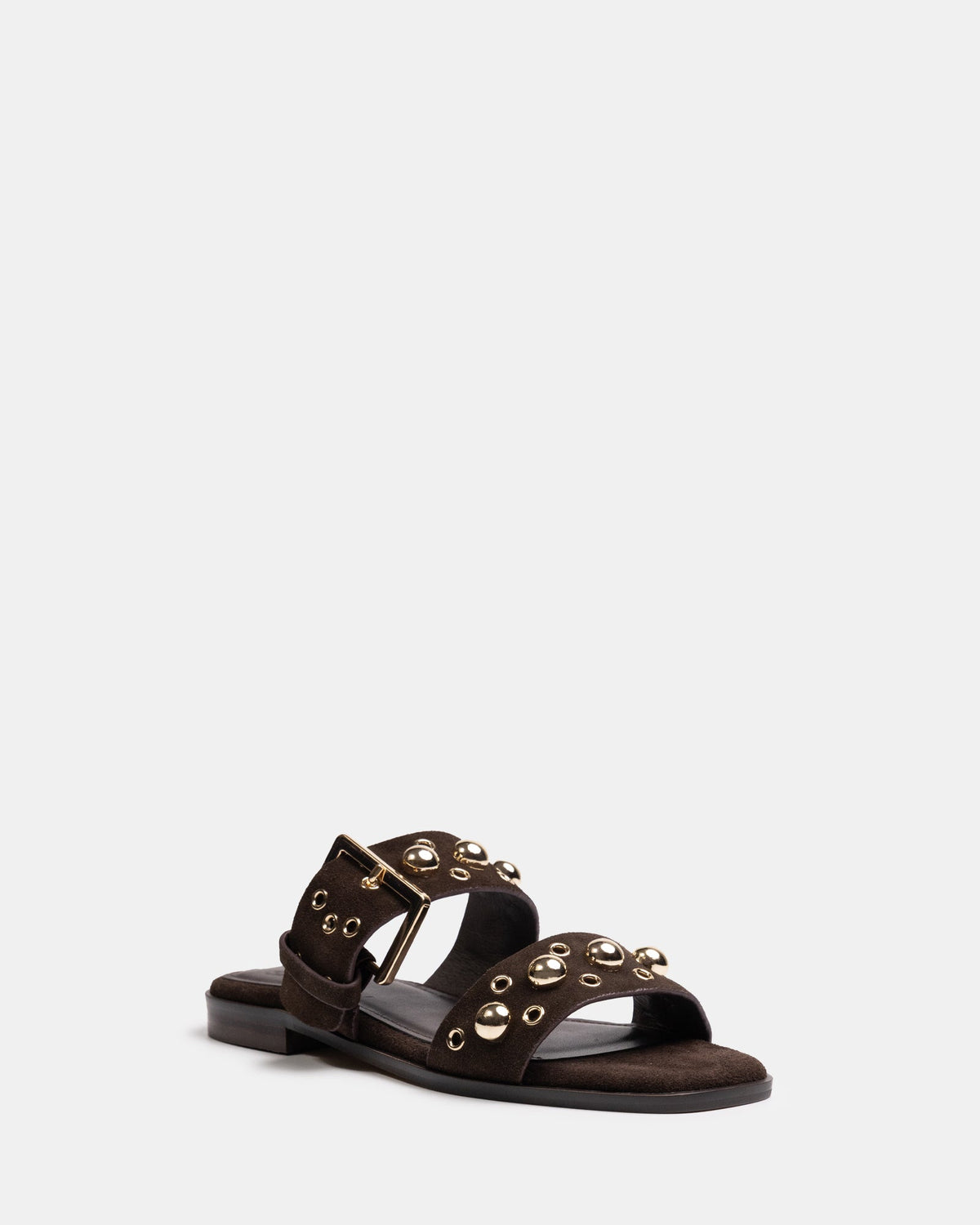Dixee Flat Sandal Ebony Suede