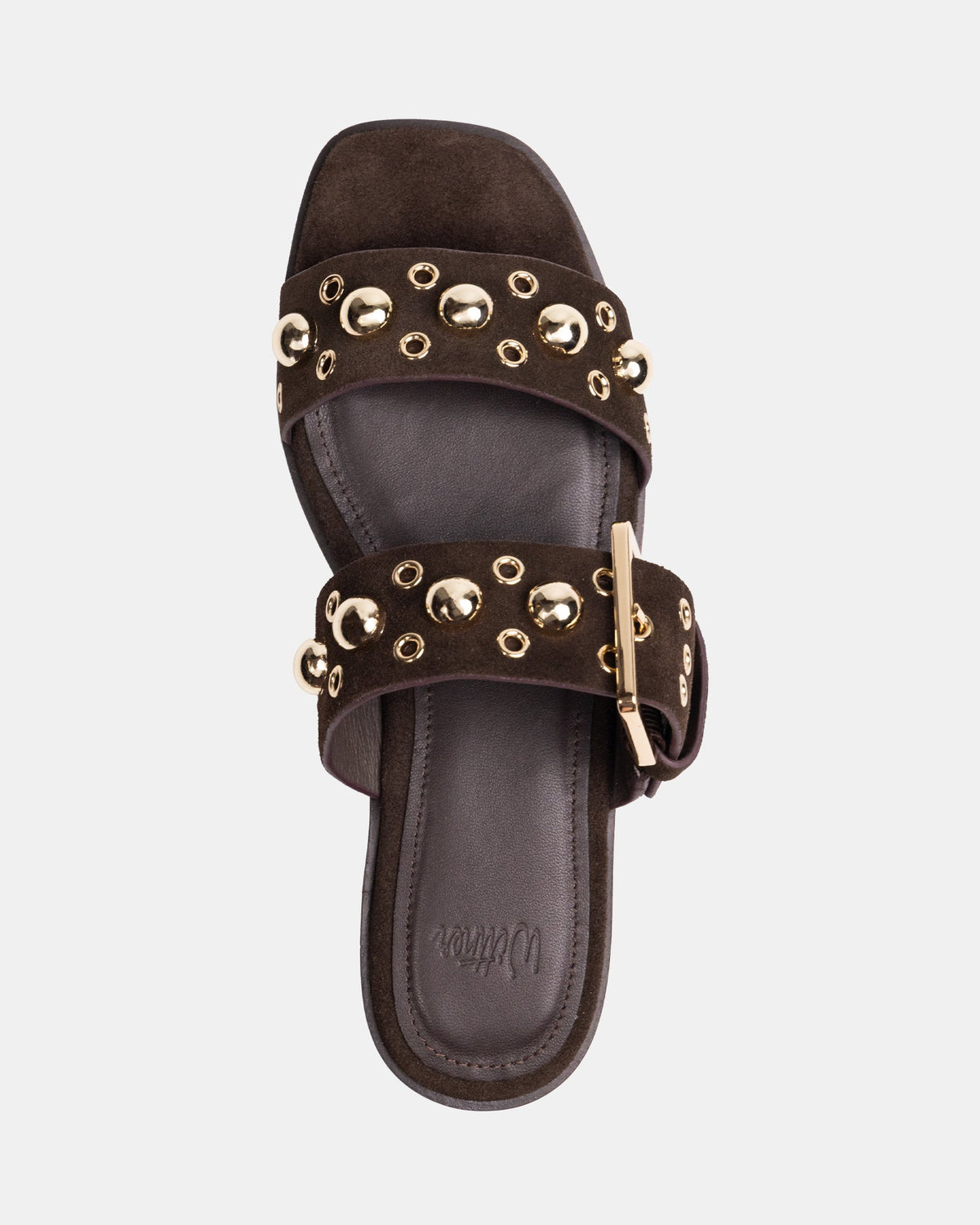 Dixee Flat Sandal Ebony Suede