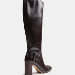 Presley Long Boots Dark Brown Leather