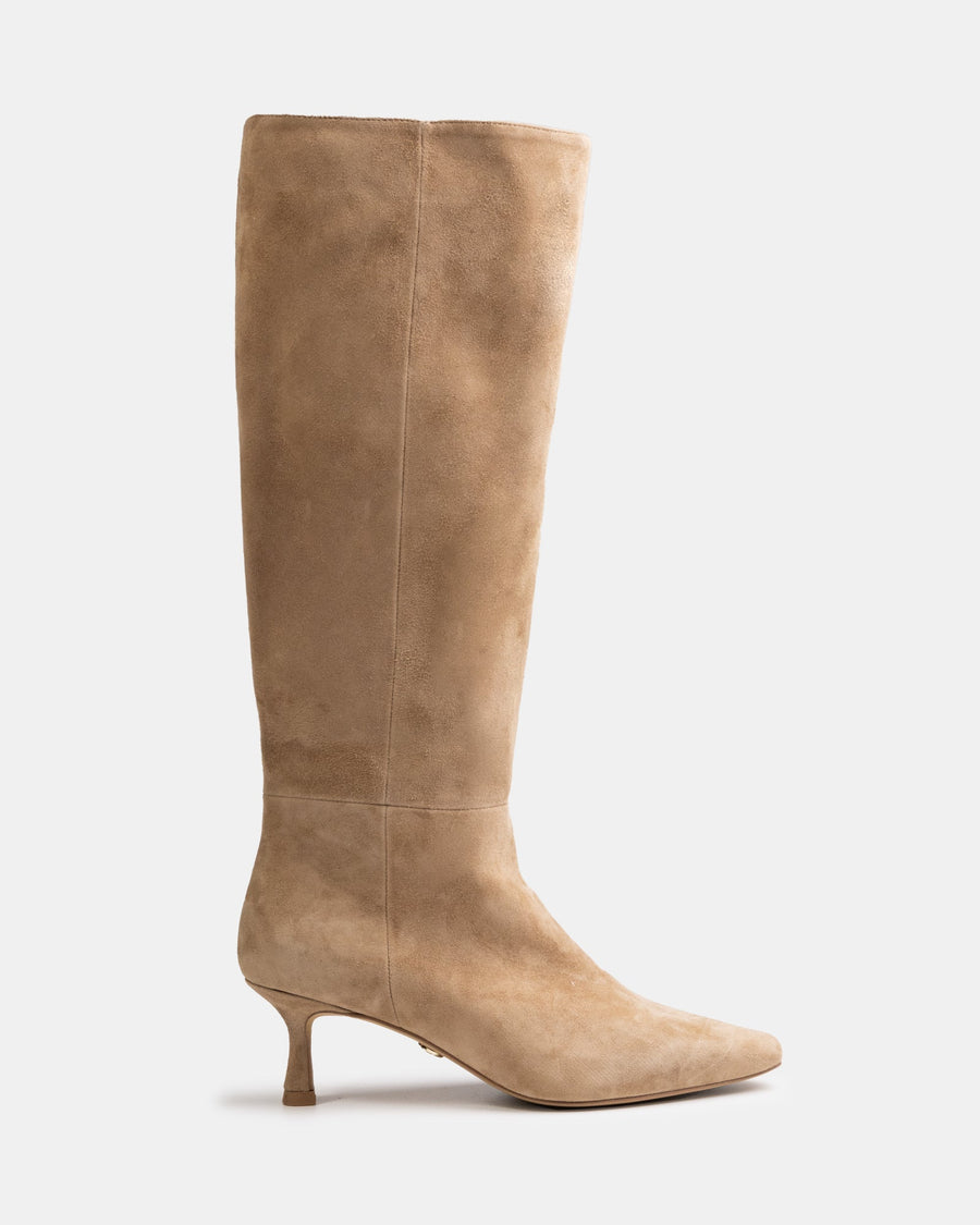 Mia Long Boots Fawn Suede