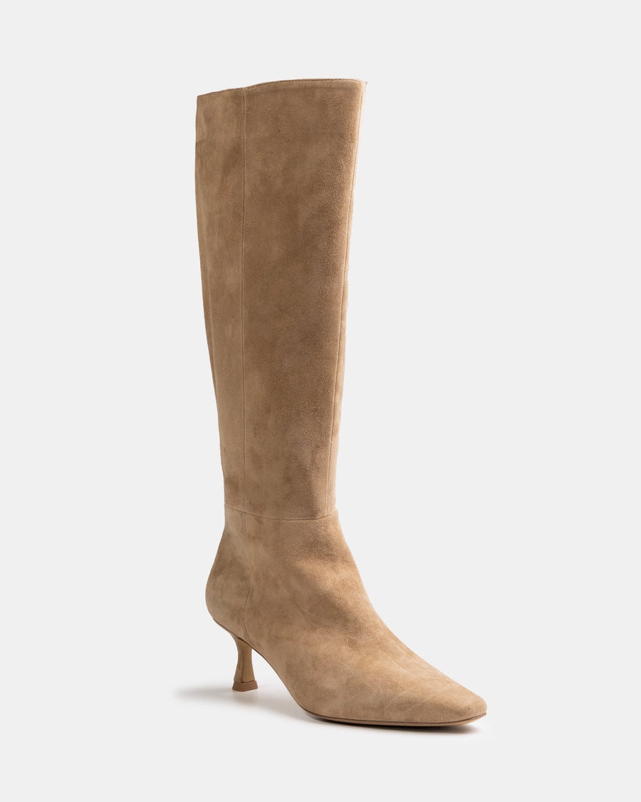 Mia Long Boots Fawn Suede