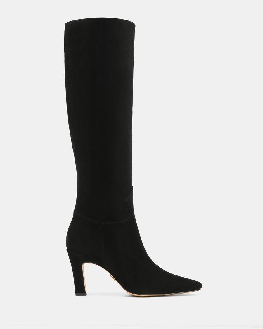 Louella Long Boots Black Suede