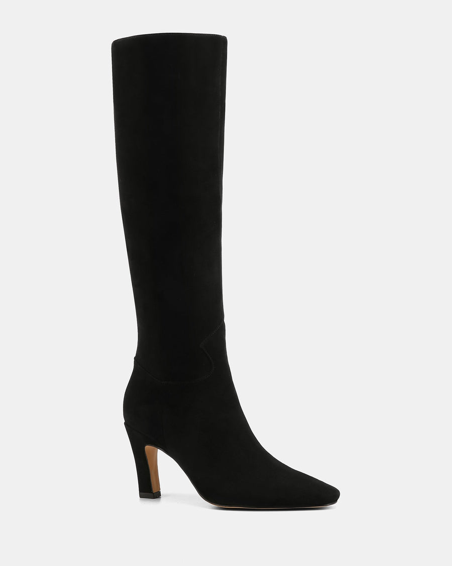 Louella Long Boots Black Suede