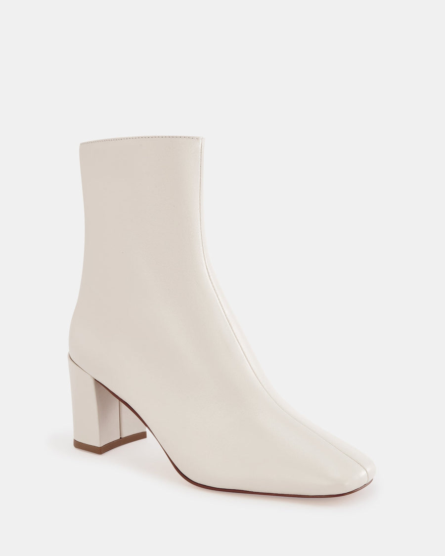 Lena Ankle Boot Ecru Leather
