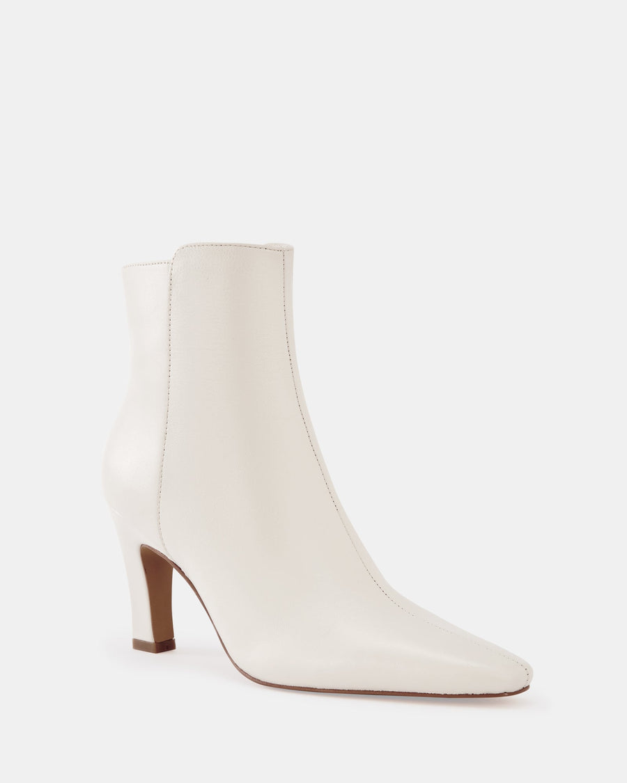 Loz Ankle Boot Ecru Leather