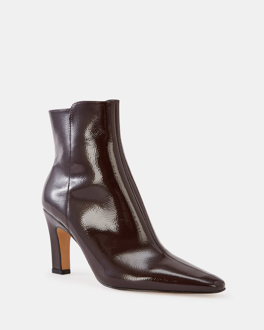 Loz Ankle Boot Plum Crinkle Patent