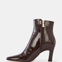 Loz Ankle Boot Plum Crinkle Patent