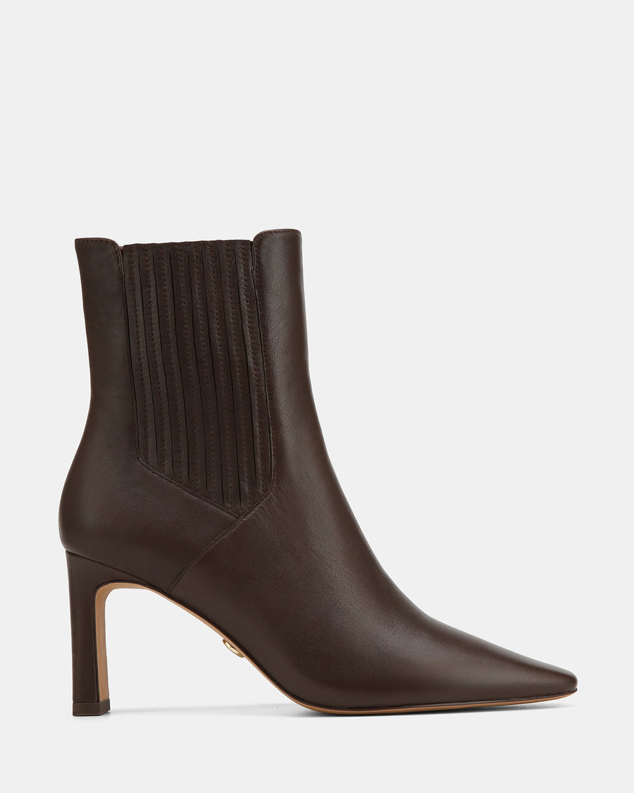 Natalie Ankle Boot Dark Brown Leather