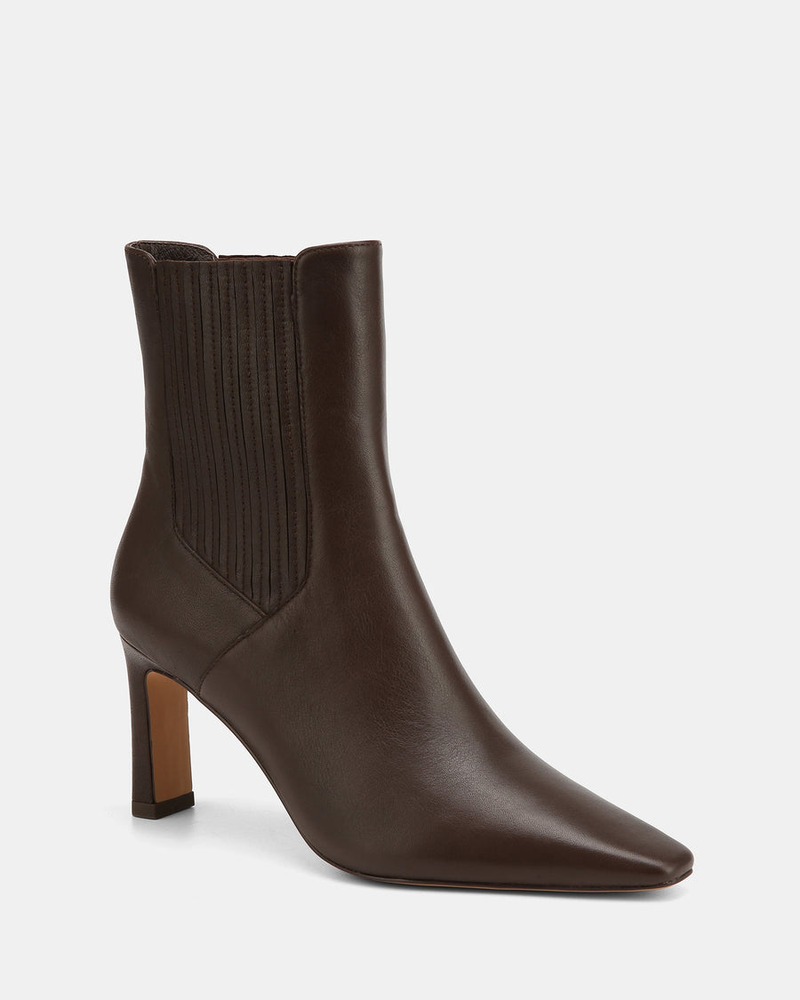 Natalie Ankle Boot Dark Brown Leather