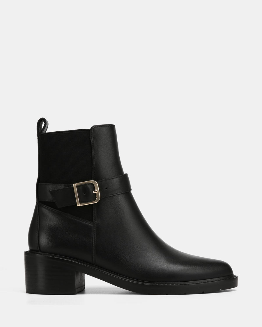 Brandy Ankle Boot Black Leather