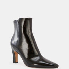Loz Ankle Boot Black Crinkle Patent