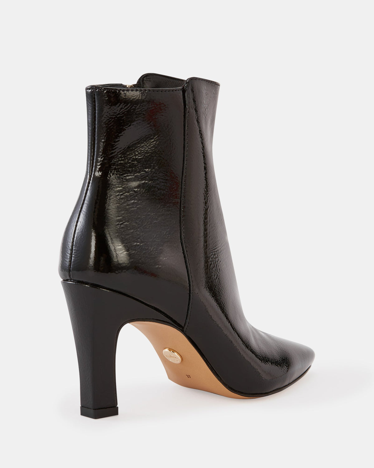 Loz Ankle Boot Black Crinkle Patent