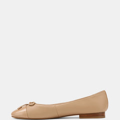 Amelia Casual Flats Nude Leather