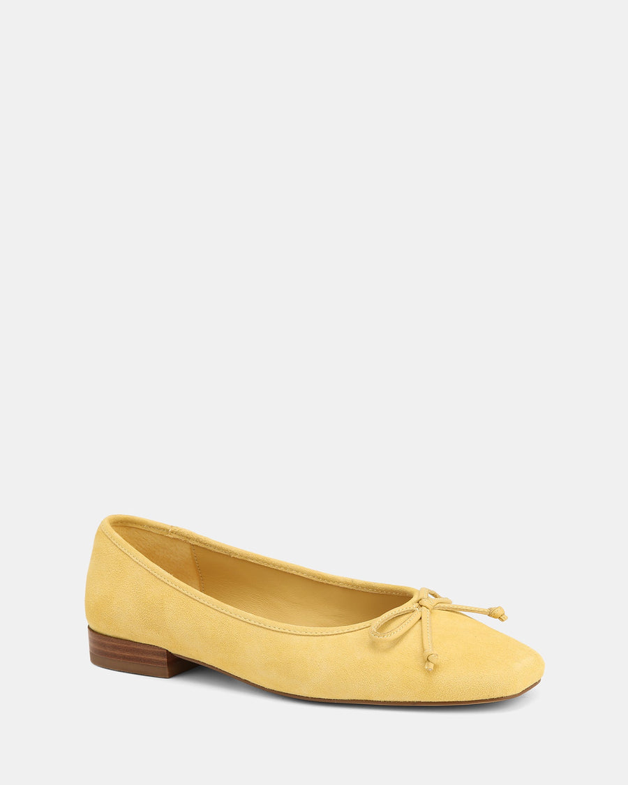 Armenia Casual Flats Lemon Suede