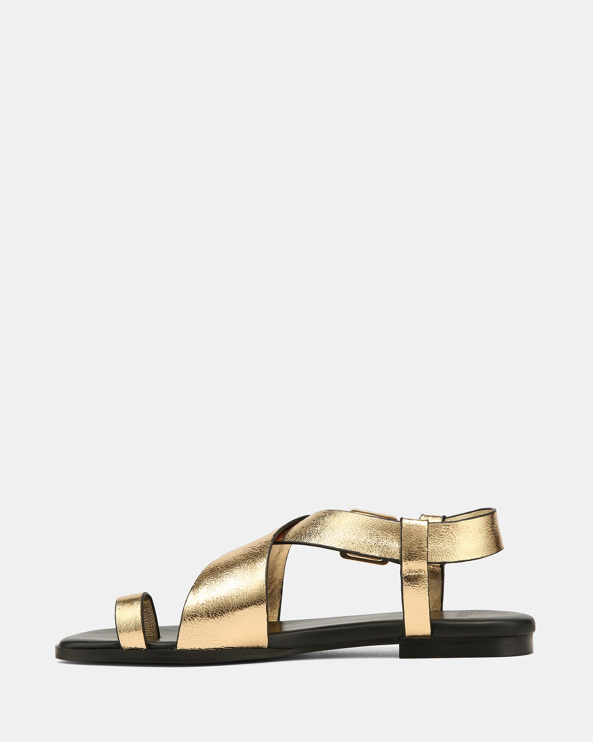 Bianca Flat Sandals Gold Leather