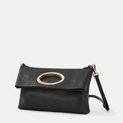 Cecily Clutch Bag Black Leather