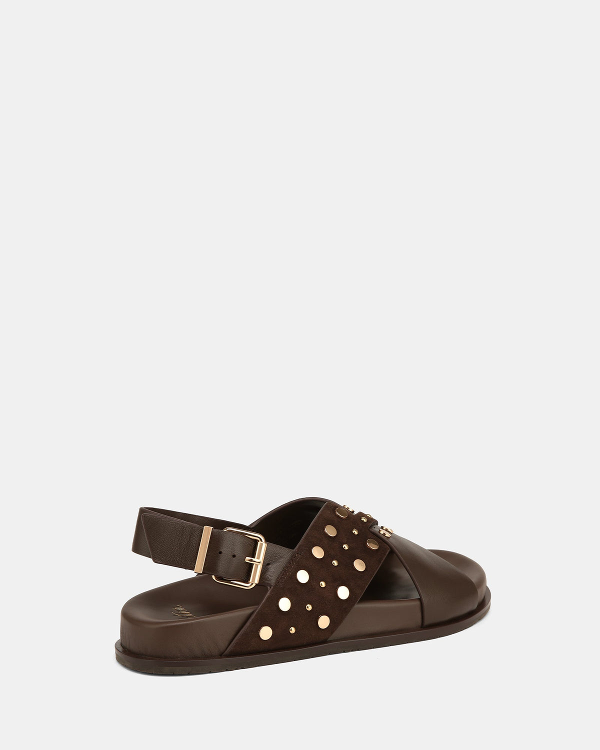 Cleo Flat Sandals Brown Leather/Suede