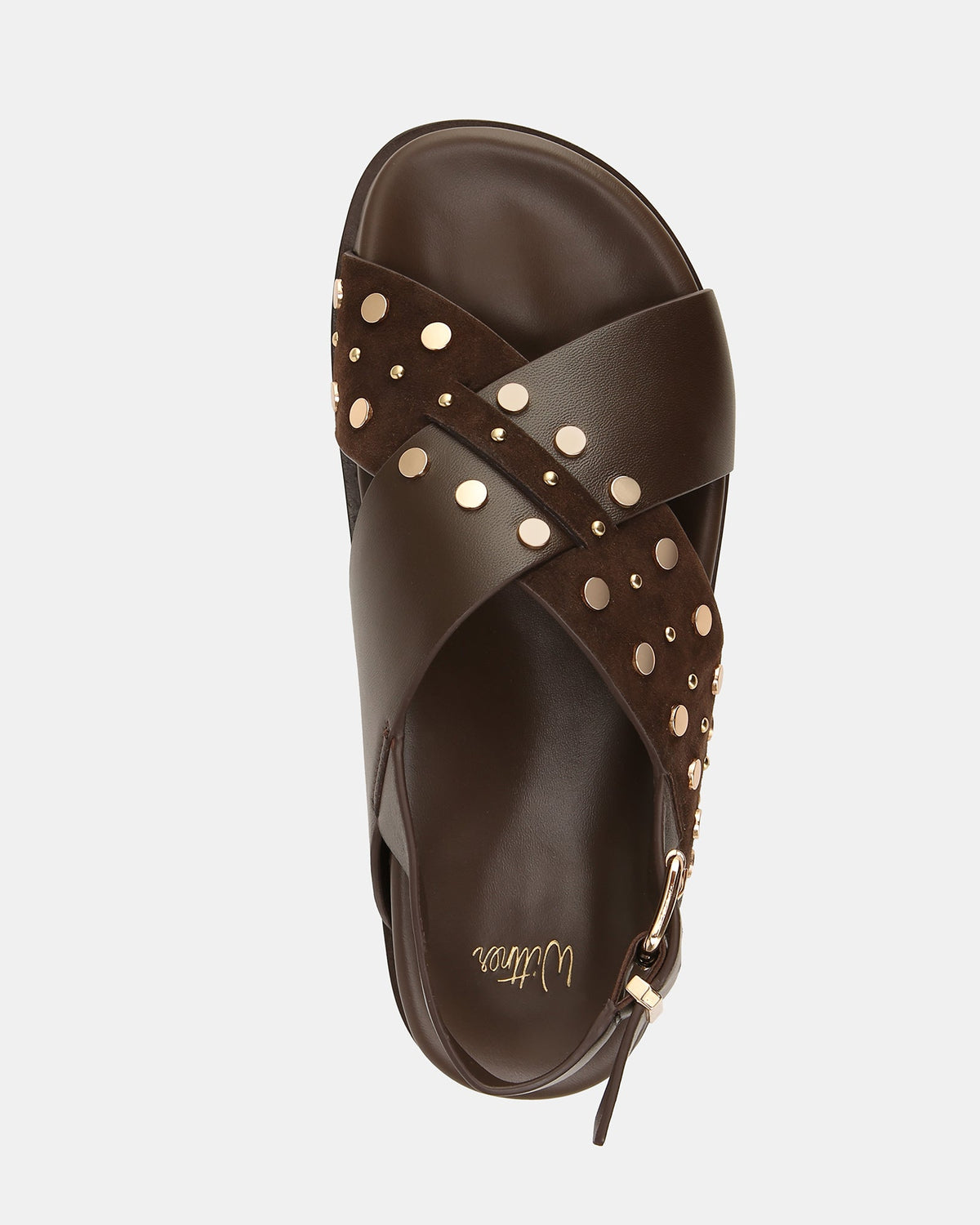 Cleo Flat Sandals Brown Leather/Suede