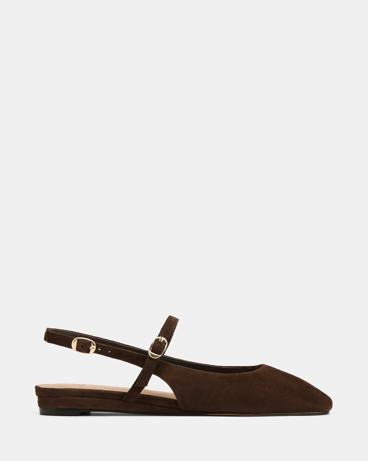 Dallas Dress Flats Espresso Suede