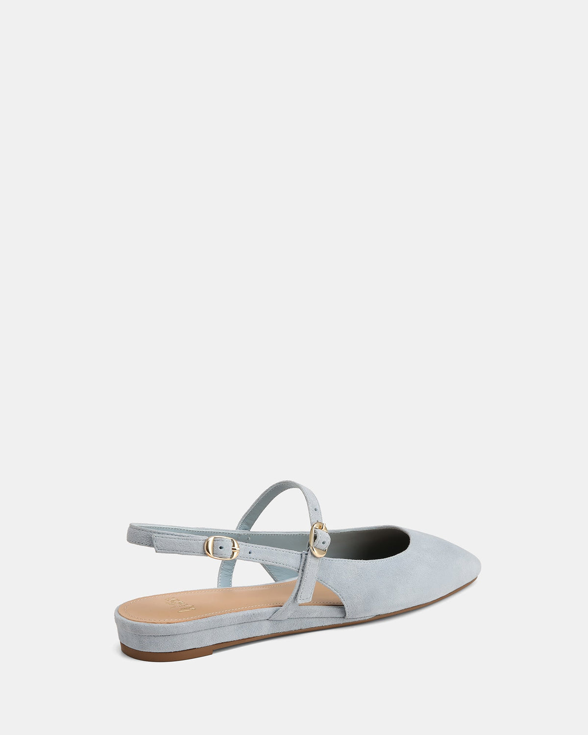 Dallas Dress Flats Soft Blue Suede